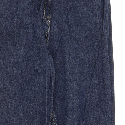 Evie Womens Blue  Denim Mom Jeans Size 12 L28 in