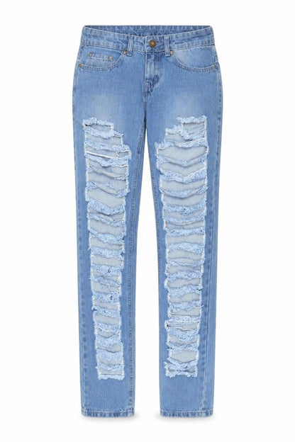 Oro Miss Womens Blue  Denim Straight Jeans Size 8 L32 in