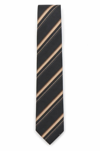 Next Mens Bronze Striped  Pointed Tie One Size