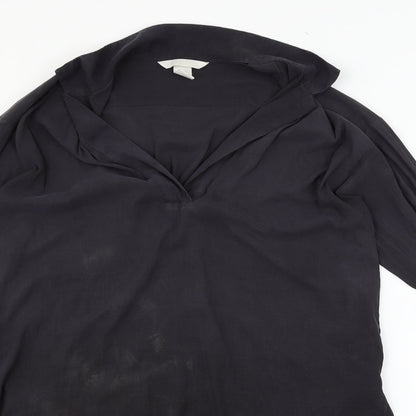 H&M Womens Grey   Basic Blouse Size 10
