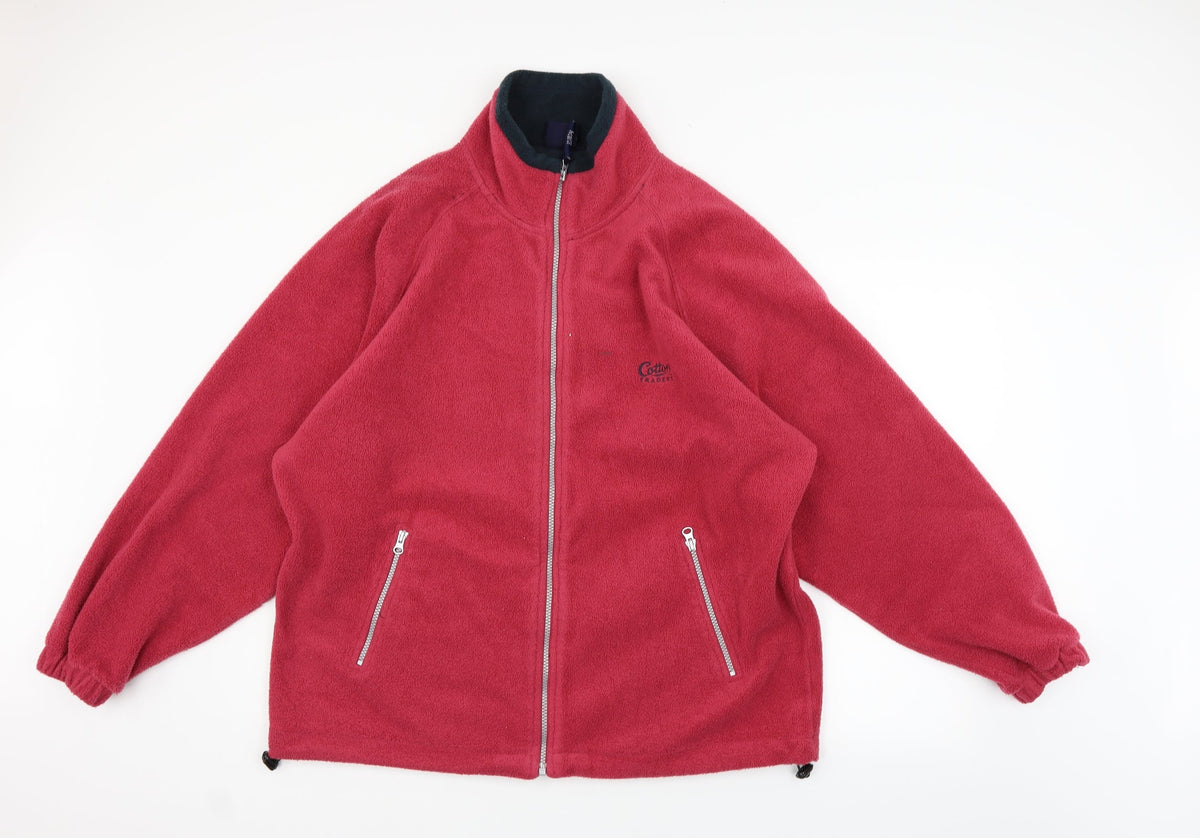 Front view of Coton Traders women’s pink jacket coat, size L