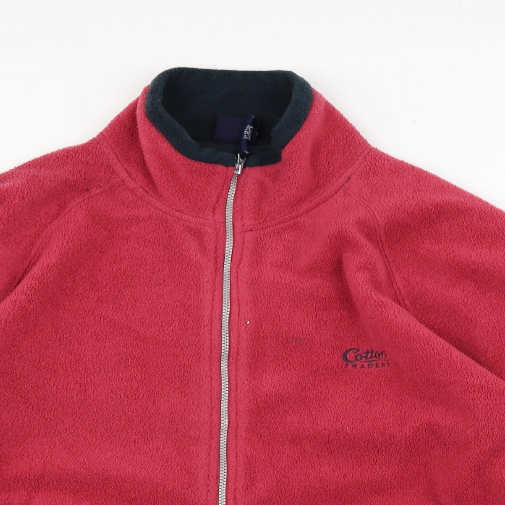 Close-up detail of Coton Traders women’s pink jacket coat, size L