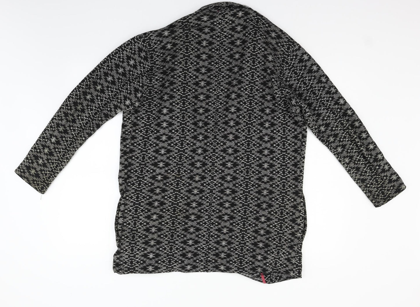 Miss Selfridge Womens Black Geometric  Cardigan Jumper Size 10