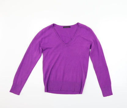 NEXT Womens Purple Houndstooth  Pullover Jumper Size 10