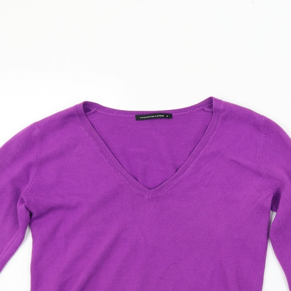NEXT Womens Purple Houndstooth  Pullover Jumper Size 10
