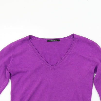 NEXT Womens Purple Houndstooth  Pullover Jumper Size 10