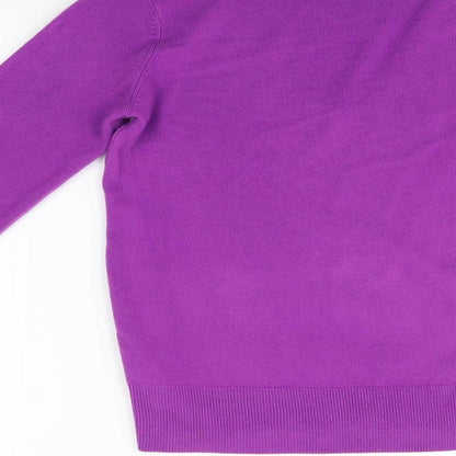 NEXT Womens Purple Houndstooth  Pullover Jumper Size 10
