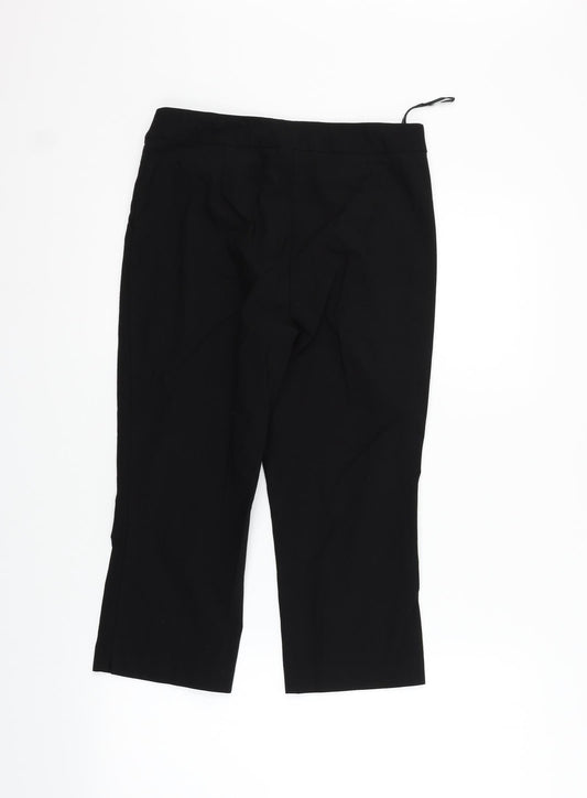 Womens UK Size 12 Papaya Regular Fit  Black Trousers