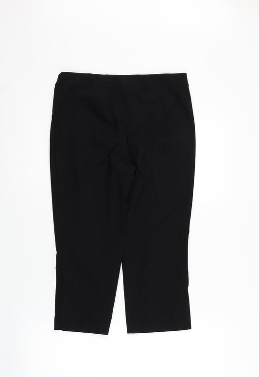 Womens UK Size 12 Papaya Regular Fit  Black Trousers