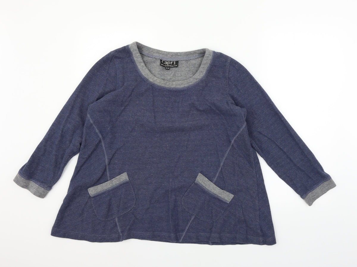 Capri Womens Blue   Pullover Jumper Size M
