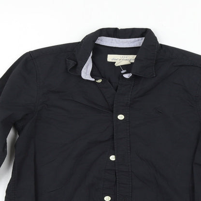 LOGG Girls Black   Basic Button-Up Size 10-11 Years