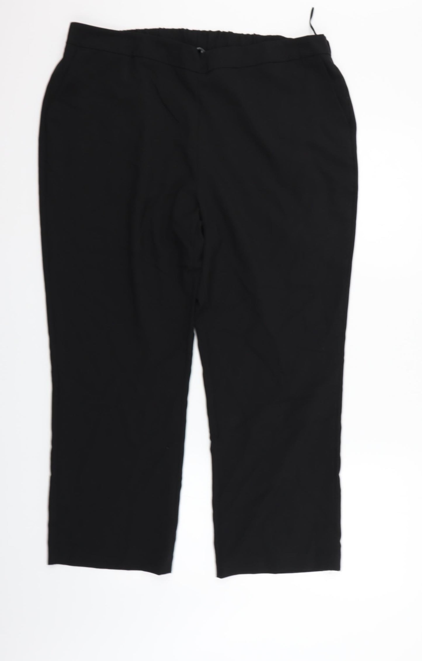 Womens UK Size 18 Preworn Regular Fit  Black Trousers