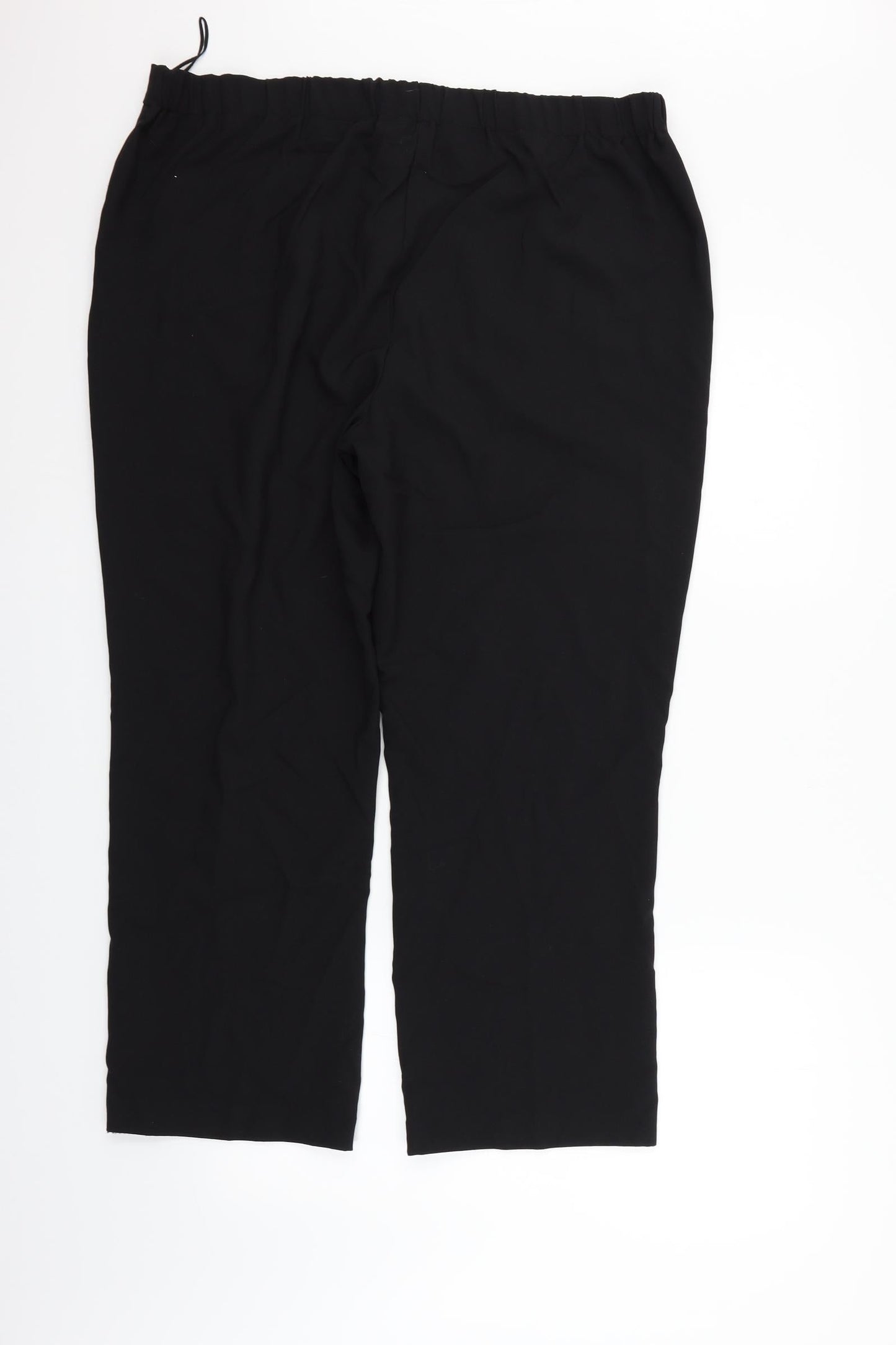 Womens UK Size 18 Preworn Regular Fit  Black Trousers