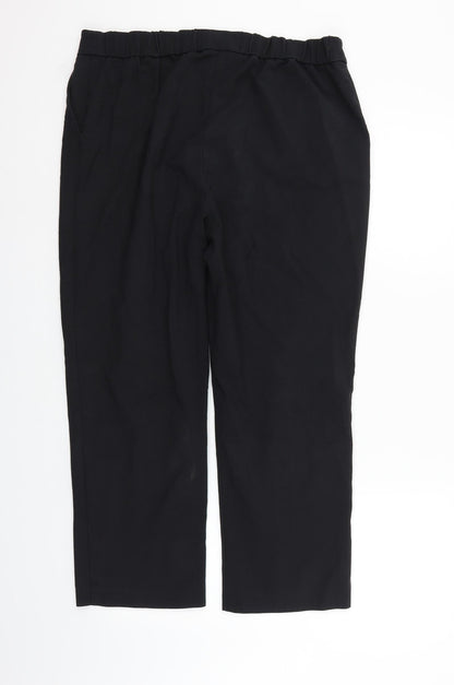 Womens UK Size 16 Marks and Spencer Regular Fit  Black Trousers