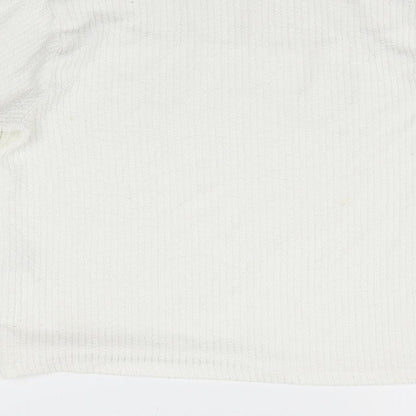 Zara Womens White   Pullover Jumper Size M