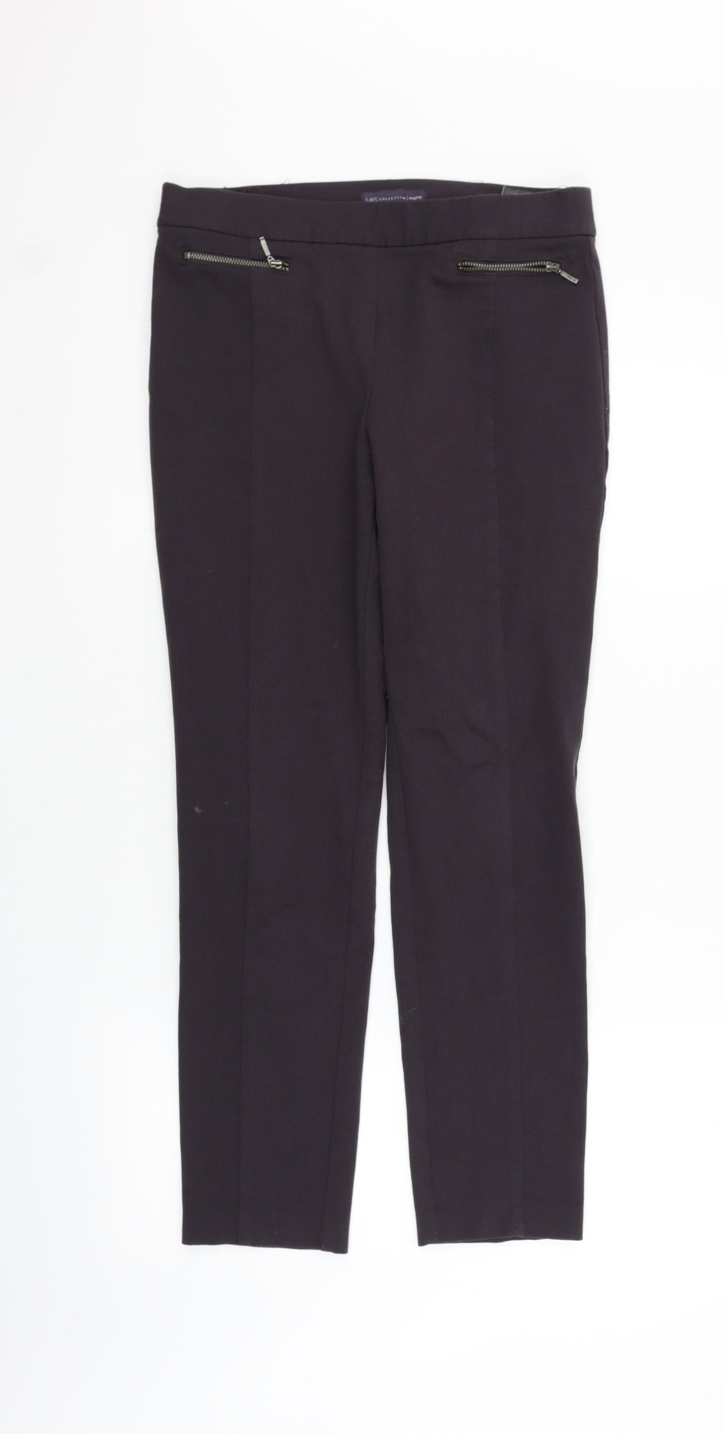 Womens UK Size 12 Marks and Spencer Regular Fit  Purple Trousers