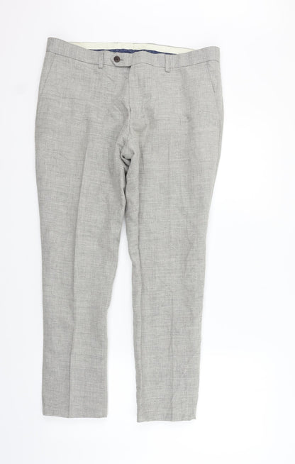 Womens UK Size 34 in NEXT Regular Fit  Grey Trousers