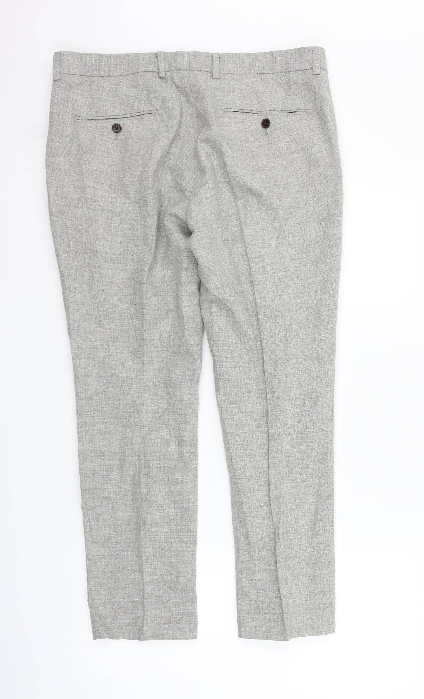 Womens UK Size 34 in NEXT Regular Fit  Grey Trousers