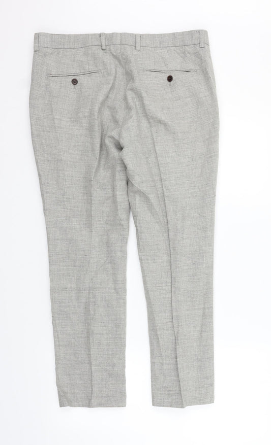 Womens UK Size 34 in NEXT Regular Fit  Grey Trousers
