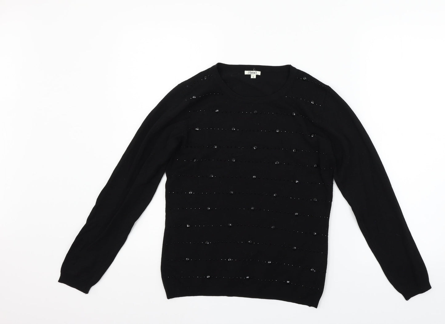 //text.. Womens Black   Pullover Jumper Size S