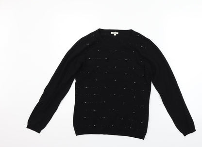 //text.. Womens Black   Pullover Jumper Size S