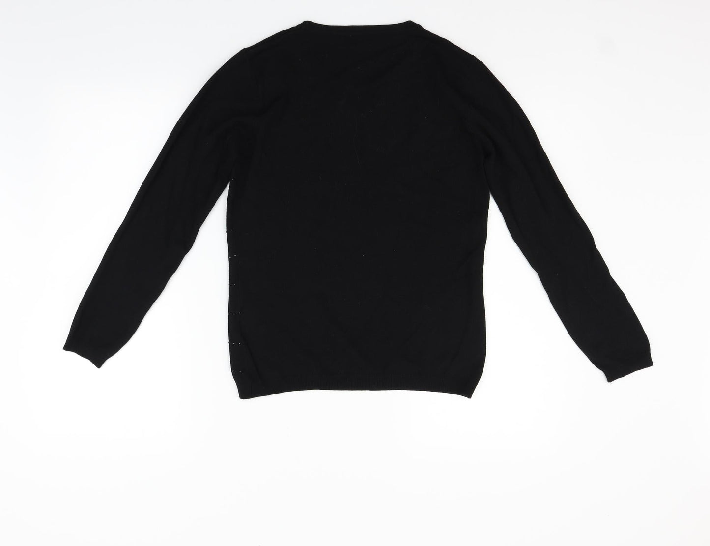 //text.. Womens Black   Pullover Jumper Size S