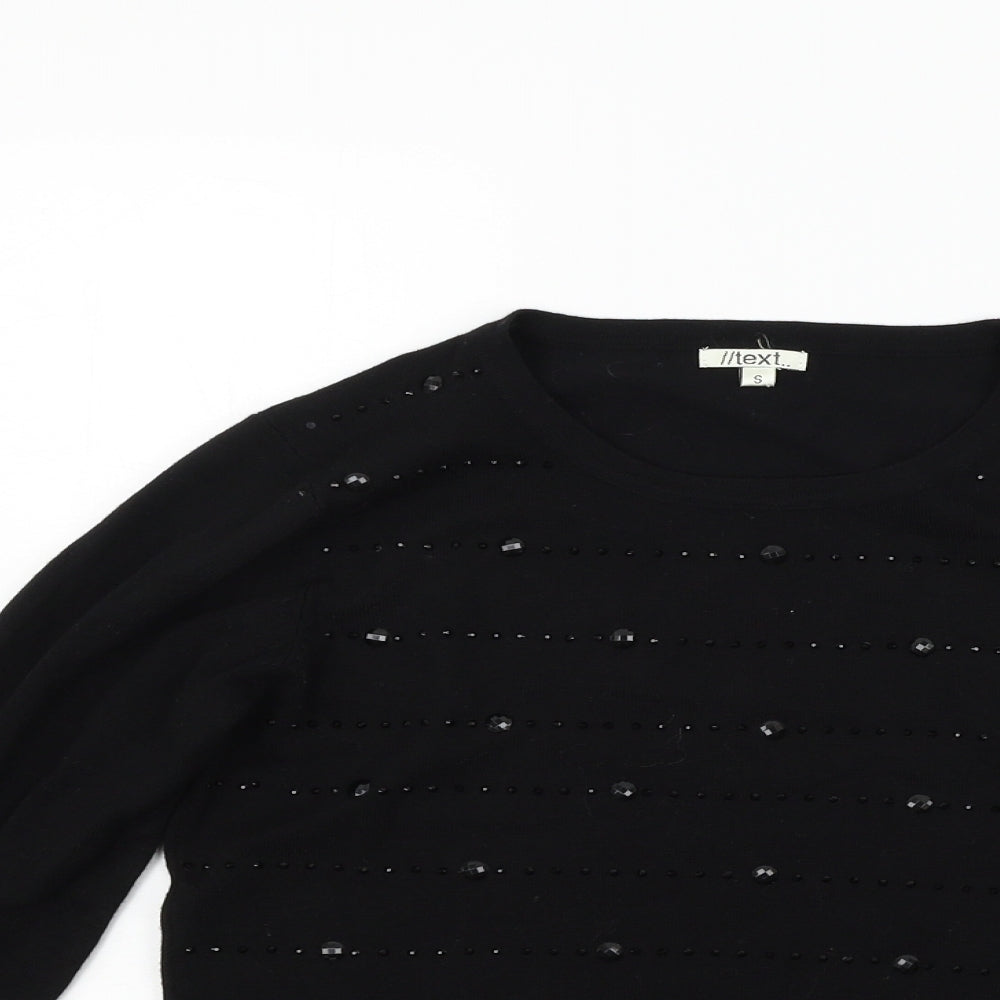 //text.. Womens Black   Pullover Jumper Size S