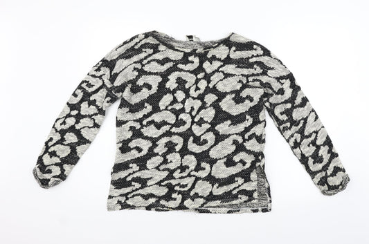 ASOS Womens Black Geometric  Pullover Jumper Size 10