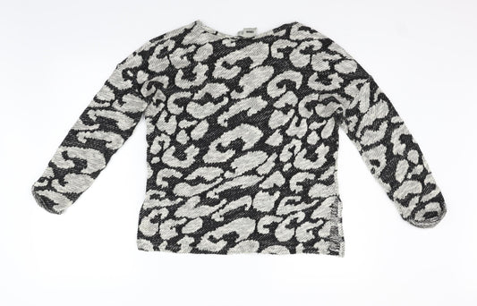 ASOS Womens Black Geometric  Pullover Jumper Size 10
