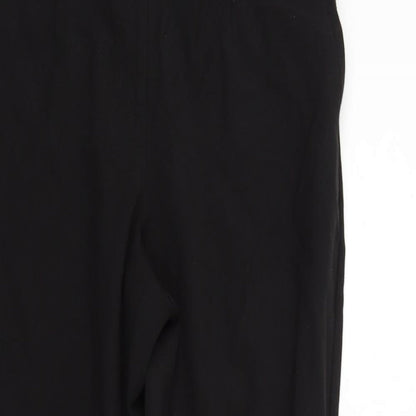 Womens UK Size 12 M&Co Regular Fit  Black Trousers