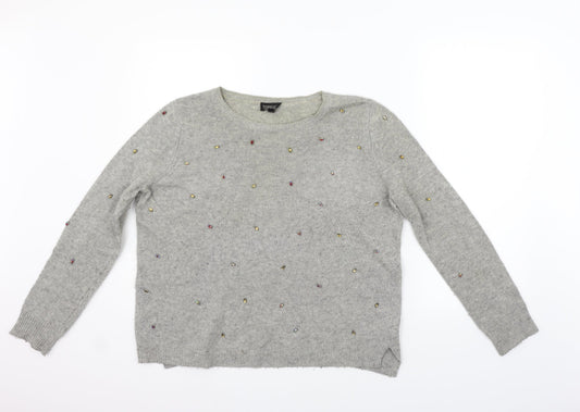 Topshop Womens Grey   Pullover Jumper Size 10