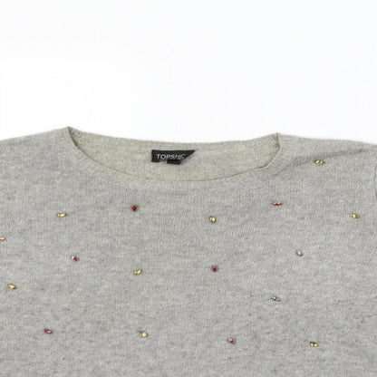 Topshop Womens Grey   Pullover Jumper Size 10