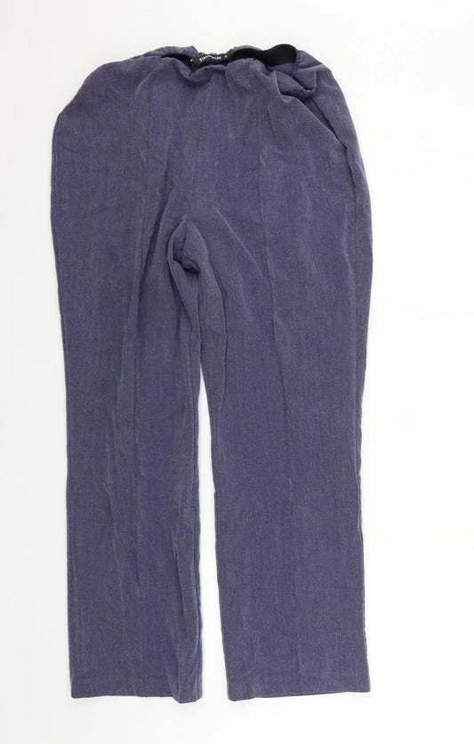 Bonmarché Womens Purple   Trousers  Size 14 L28 in - Elastic Waist Band