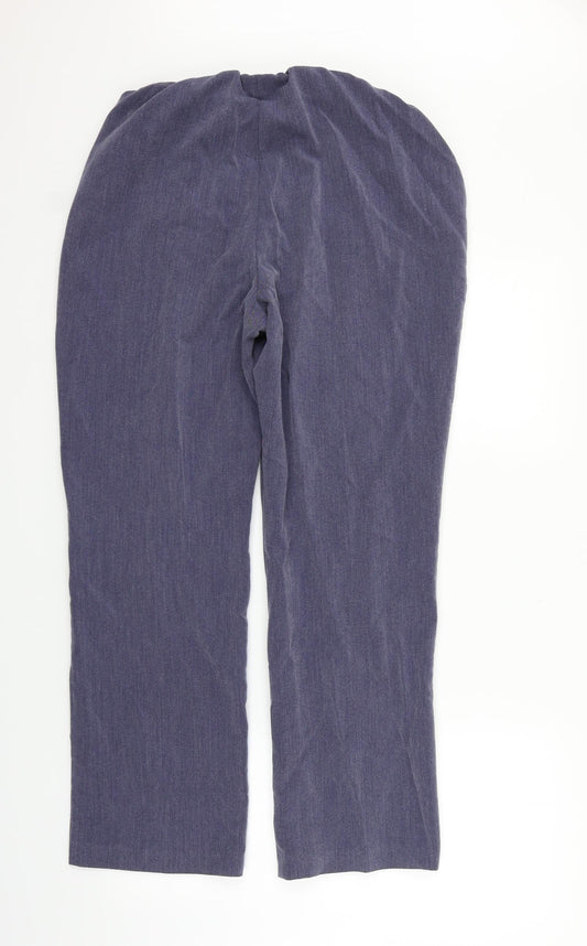 Bonmarché Womens Purple   Trousers  Size 14 L28 in - Elastic Waist Band