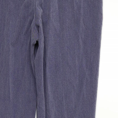 Bonmarché Womens Purple   Trousers  Size 14 L28 in - Elastic Waist Band