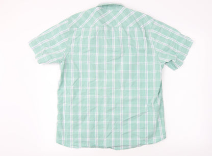 South Bay Mens Green Check   Button-Up Size S