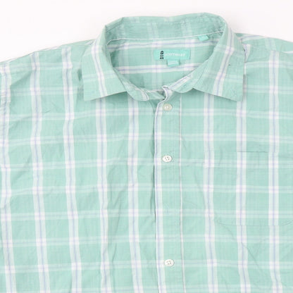 South Bay Mens Green Check   Button-Up Size S