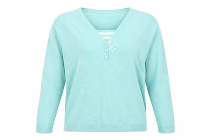 Ann Marie  Womens Blue   Pullover Jumper Size XL