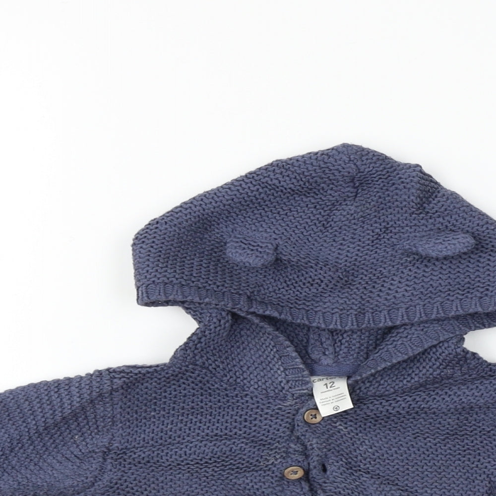 carters  Boys Blue   Cardigan Jumper Size 12-18 Months