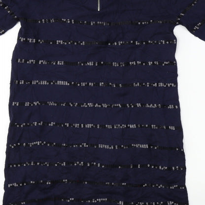 FWM Womens Blue Striped  A-Line  Size 12