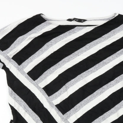 F&F  Womens Black Striped  A-Line  Size 8