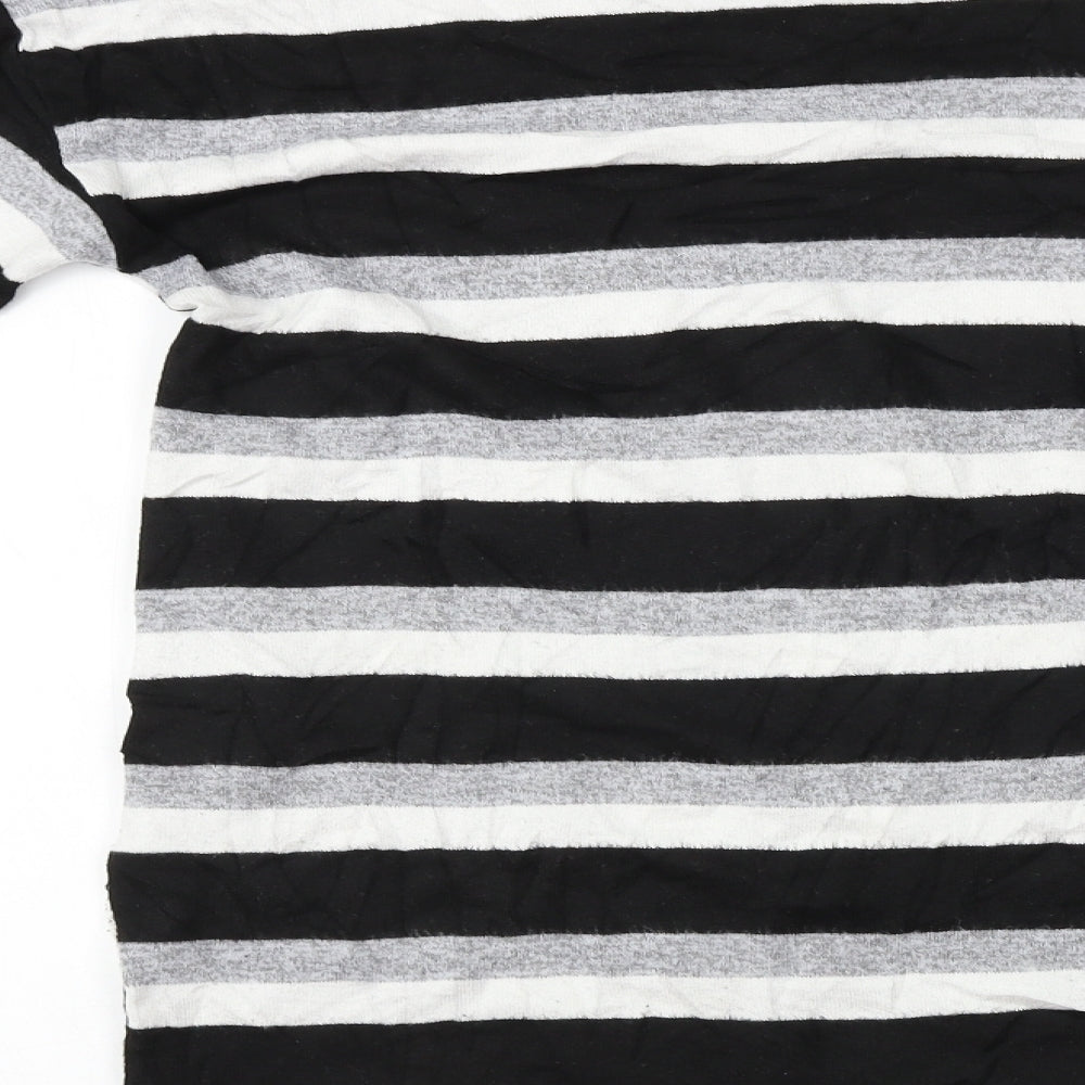 F&F  Womens Black Striped  A-Line  Size 8