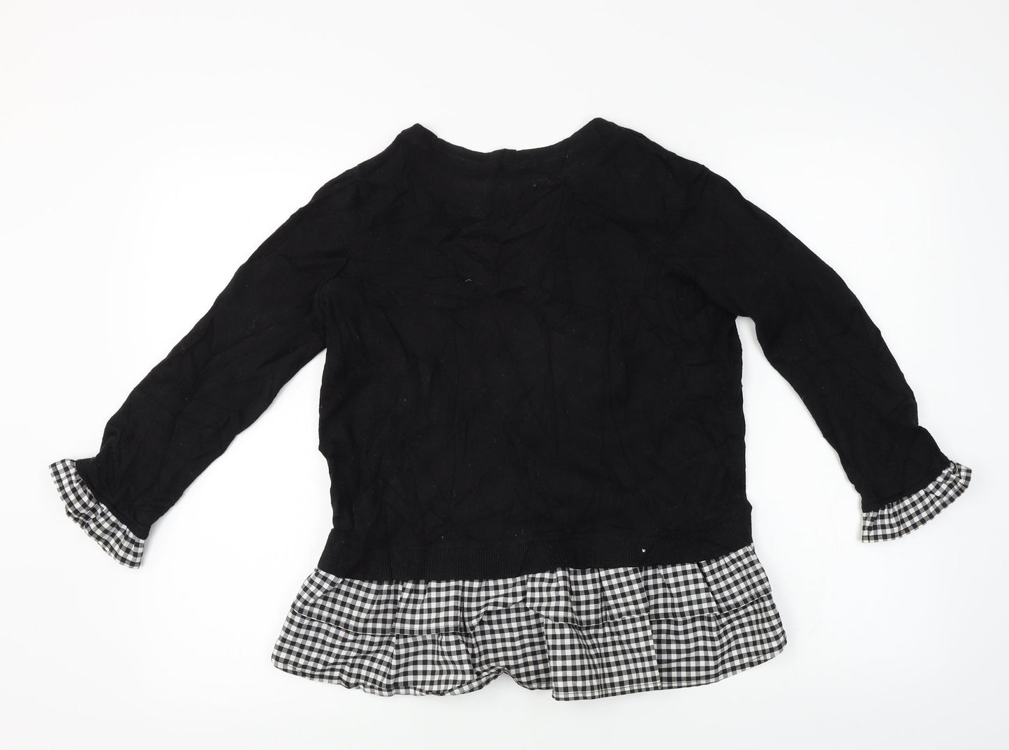 Womens UK Size 6 Topshop Black Basic T-Shirt