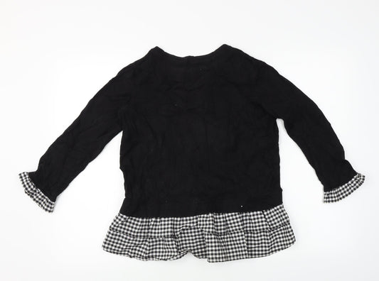 Womens UK Size 6 Topshop Black Basic T-Shirt