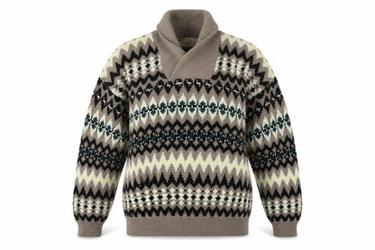 Aitch  Womens Brown Herringbone  Pullover Jumper Size M