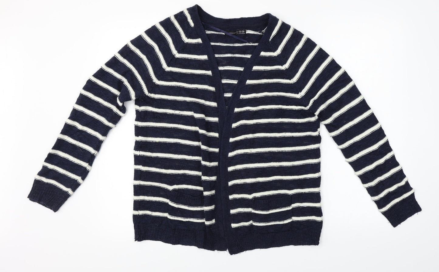 Atmosphere  Womens Blue Striped  Cardigan Jumper Size 12