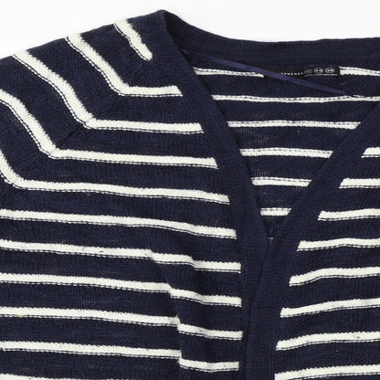 Atmosphere  Womens Blue Striped  Cardigan Jumper Size 12