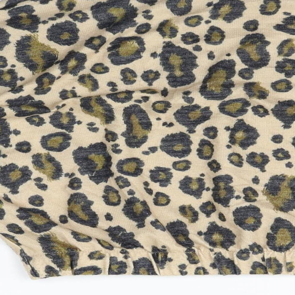 River Island Girls Beige Animal Print  Pullover Jumper Size 11-12 Years