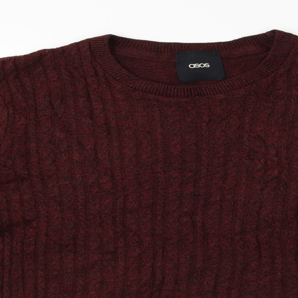 ASOS  Mens Red   Pullover Jumper Size S