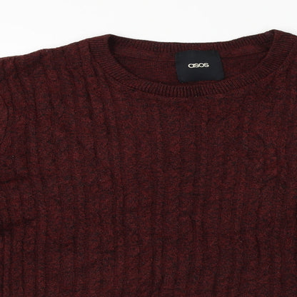 ASOS  Mens Red   Pullover Jumper Size S